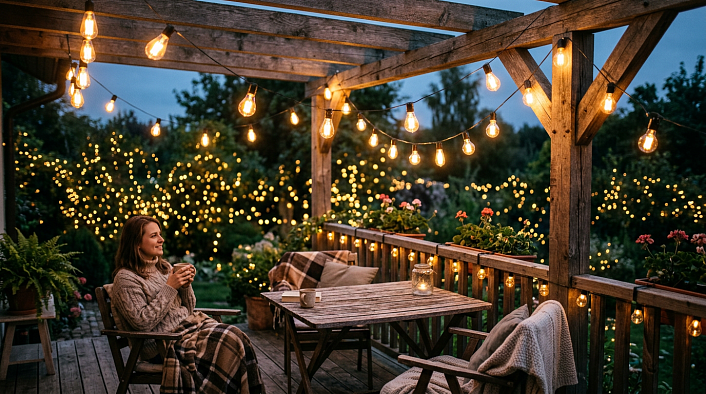 Гирлянды с лампочками (ретро) - cоздайте атмосферу уюта с помощью света