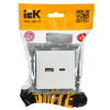 BRITE Розетка USB A+C 18Вт РЮ11-1-БрБ белый IEK