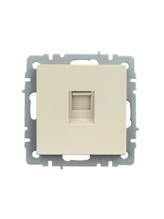 BRITE Розетка компьютерная RJ45 кат.5E РК10-БрКр бежевый IEK фото в интернет-магазине БелЭлектрикМонтаж