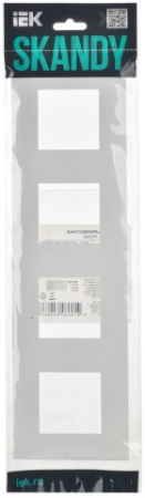 SKANDY Рамка 4-местная SK-F04W арктический белый IEK