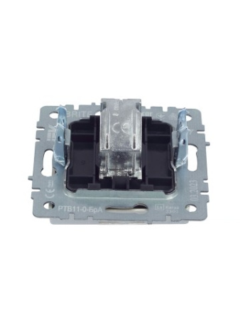 BRITE Розетка TV оконечная РТВ11-0-БрА алюминий IEK фото в интернет-магазине БелЭлектрикМонтаж