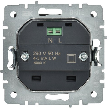 BRITE Подсветка светодиодная встраиваемая ПЛ20-БрС сталь IEK