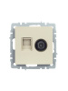 BRITE Розетка двойная TV+RJ45 кат.5E РТВ/РК12-БрКр бежевый IEK фото в интернет-магазине БелЭлектрикМонтаж