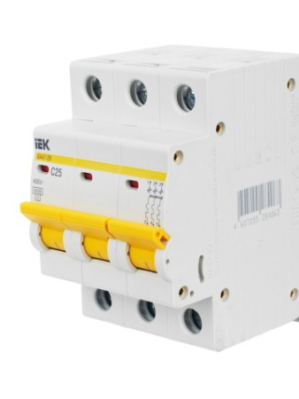 ВА47-29 3Р 25А 4,5кА х-ка С ИЭК автоматический выключатель