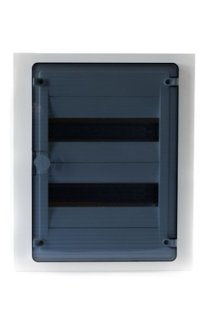 Щит cкрытой установки 24 места, винтовые клеммы, (382х318х72), IP-40 // Hager - Golf (Прозрачная матовая дверь)