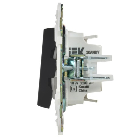 SKANDY Выключатель 1-клавишный с индикацией 10А SK-V07Bl черный IEK