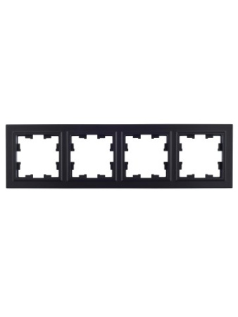 BRITE Рамка 4-местная РУ-4-БрЧ черный IEK