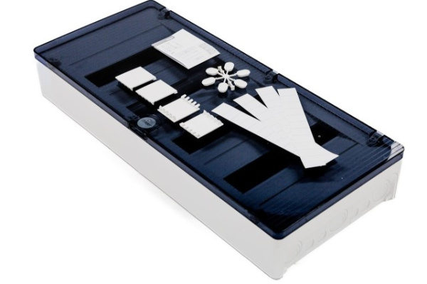 Купить Щит открытой установки 48 мест, винтовые клеммы, (647х282х99), IP-40 // Hager - Golf (Прозрачная матовая дверь) в Минске