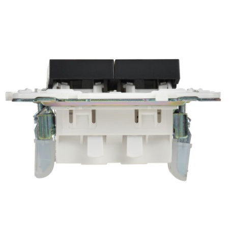 SKANDY Выключатель 2-клавишный проходной 10А SK-V05Bl черный IEK