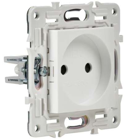SKANDY Розетка без заземления без защитных шторок 10А SK-R02W арктический белый IEK