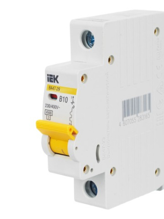 ВА47-29 1Р 10А 4,5кА х-ка В ИЭК автоматический выключатель
