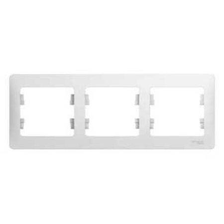 Рамка на 3 поста горизонтальная Schneider Electric Glossa GSL000103 Белый фото в интернет-магазине БелЭлектрикМонтаж
