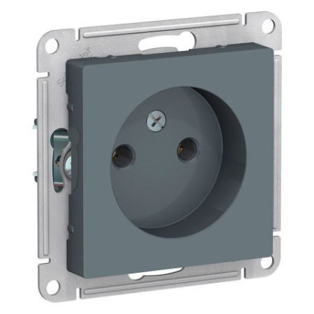 Розетка без заземления без шторок Schneider Electric AtlasDesign ATN000741 Грифель