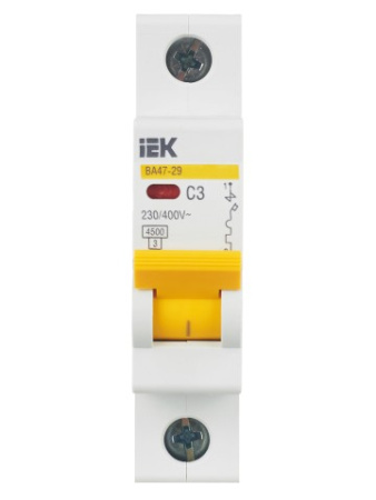 ВА47-29 1Р 3А 4,5кА х-ка С ИЭК автоматический выключатель