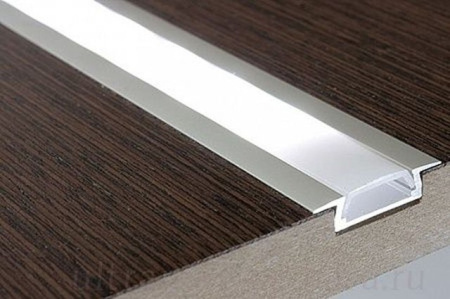 Профиль GAL-GLS-2000-7-22-W, белый (2м профиль+2м рассеиватель+2заглушки+4 скобы с шуруп.) ВРЕЗНОЙ