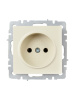 BRITE Розетка 1-местная без заземления без защитных шторок 10А РС10-1-0-БрКр бежевый IEK фото в интернет-магазине БелЭлектрикМонтаж