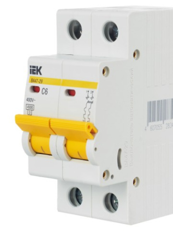 ВА47-29 2Р  6А 4,5кА х-ка С ИЭК а.в. ВА47-29 2Р  6А 4,5кА х-ка С ИЭК а.в.