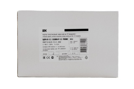 Корпус модульный пластиковый навесной ЩРН-П-12 PRIME черный IP41 IEK