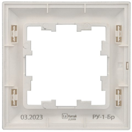 BRITE Рамка 1-местная РУ-1-Бр алюминий/алюминий IEK