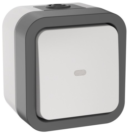 TORS Переключатель одноклавишный с индикацией 10А IP55 TS202 белый IEK фото в интернет-магазине БелЭлектрикМонтаж