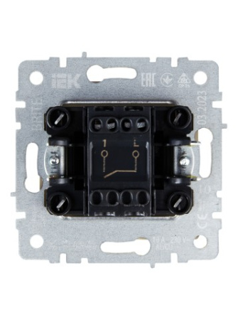 BRITE Выключатель 1-клавишный 10А ВС10-1-0-БрКр бежевый IEK