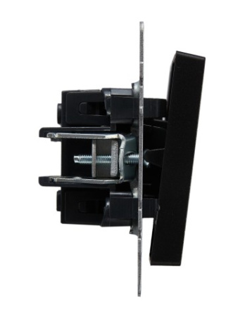 BRITE Выключатель жалюзи 10А ВС10-1-5-БрЧ черный IEK фото в интернет-магазине БелЭлектрикМонтаж