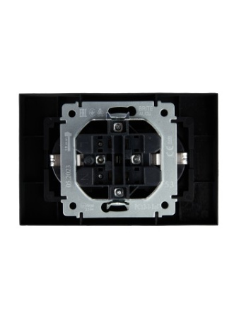 BRITE Розетка 2-местная с заземлением без защитных шторок 16А в сборе РС12-3-БрГ графит IEK