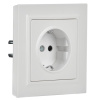 BRITE Розетка 1-местная с заземлением с защитными шторками 16А в сборе РСР14-1-0-БрБ белый IEK