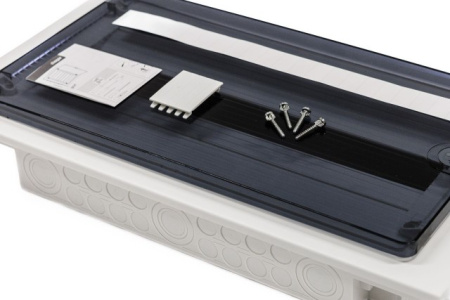 Щит внутренний  22 места, прозрачная дверца (257х498х72), Class II, IP 40 // Hager - Golf (Цвет - Белый)