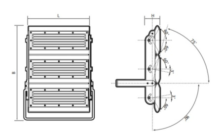 PPI 02 2*50w 6500K IP65 светильник (3г гар)