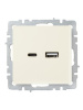 BRITE Розетка USB A+C 18Вт РЮ11-1-БрКр бежевый IEK