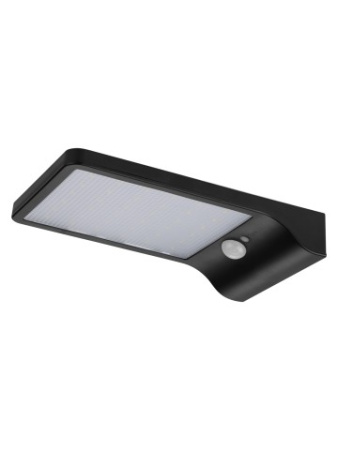 Светильник настенный "Феникс 4" на солн. батарее с датч. движ., 2 Вт, IP65, пластик, черн., TDM