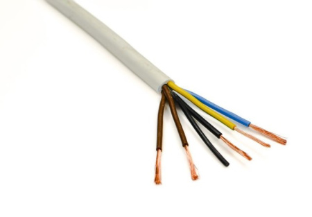 Провод ПВС-Т 5*1,0 белый