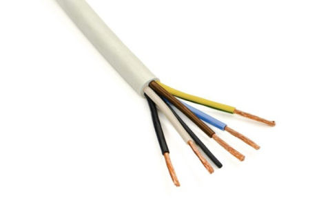 Провод ПВС-Т 5*2,5 белый