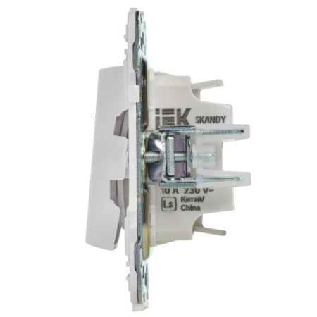 SKANDY Выключатель 2-клавишный 10А SK-V04W арктический белый IEK