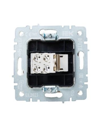 BRITE Розетка телефонная RJ11 РТ10-БрБ белый IEK