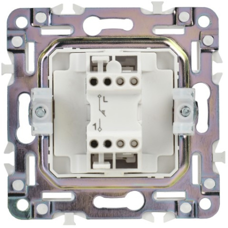 SKANDY Выключатель 1-клавишный кнопочный 10А SK-V14W арктический белый IEK