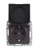 BRITE Розетка 1-местная с заземлением с защитными шторками и крышкой 16А IP20 РСбш10-3-БрТБ темная бронза IEK фото в интернет-магазине БелЭлектрикМонтаж
