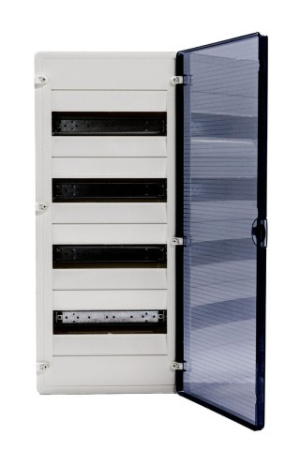 Щит открытой установки 48 мест, винтовые клеммы, (647х282х99), IP-40 // Hager - Golf (Прозрачная матовая дверь) фото в интернет-магазине БелЭлектрикМонтаж