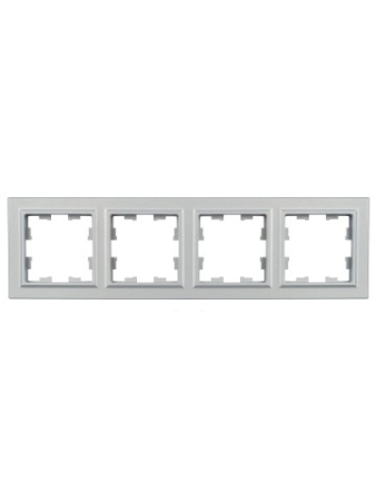 BRITE Рамка 4-местная РУ-4-БрА алюминий IEK