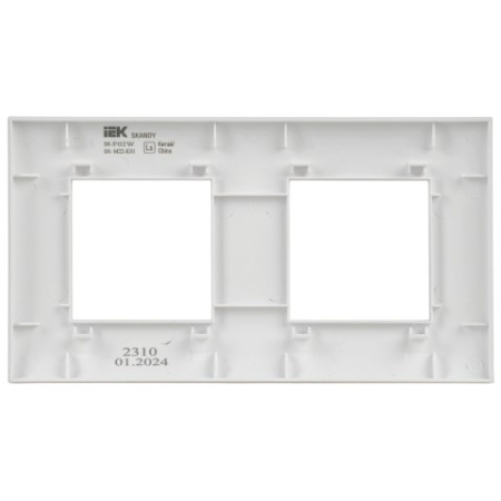 SKANDY Рамка 2-местная SK-F02W арктический белый IEK