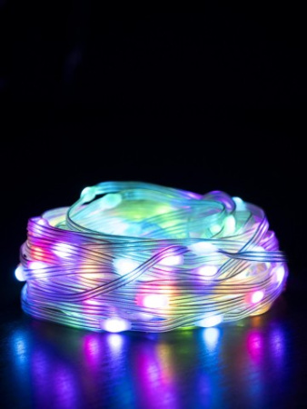 ILDS100RGB-USB-APP Электрогирлянда с USB разъемом Нить мульти  LED, 10м, IP20