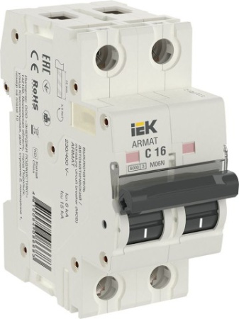ARMAT Автоматический выключатель M06N 2P C 16А IEK фото в интернет-магазине БелЭлектрикМонтаж