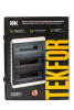 TEKFOR Корпус пластиковый ЩРВ-П-54 IP41 черная прозрачная дверь IEK