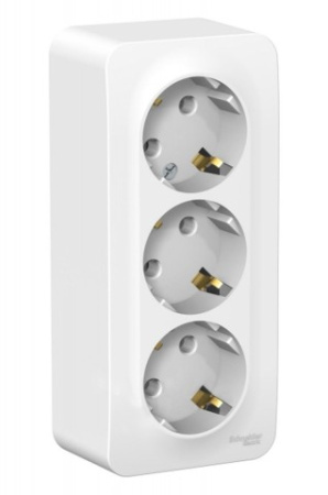 BLNRA010311 BLANCA О/У РОЗЕТКА 3-я с заземлением без шторок ИЗОЛ.ПЛ 16А, 250В, БЕЛЫЙ