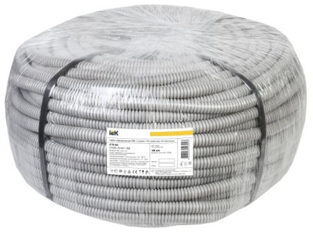 ELASTA труба гофр.ПВХ d 16 с зондом (100 м) ИЭК фото в интернет-магазине БелЭлектрикМонтаж