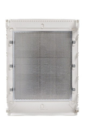 Щит открытой установки Multimedia (500х390х99), IP-40 // Hager - Golf (Белая дверь с перфорацией) фото в интернет-магазине БелЭлектрикМонтаж