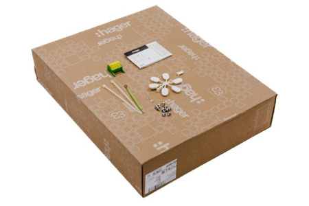 Щит открытой установки Multimedia (500х390х99), IP-40 // Hager - Golf (Белая дверь с перфорацией) фото в интернет-магазине БелЭлектрикМонтаж