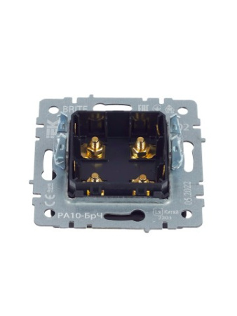 BRITE Аудиорозетка 4-местная РА10-БрЧ черный IEK