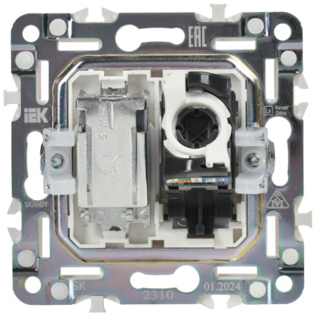 SKANDY Розетка двойная TV+RJ45 кат.5E SK-A14Bl черный IEK